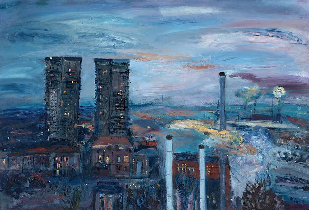 Gallowgate Twin Towers giclee prints by the Glasgow artist Katie Pope 